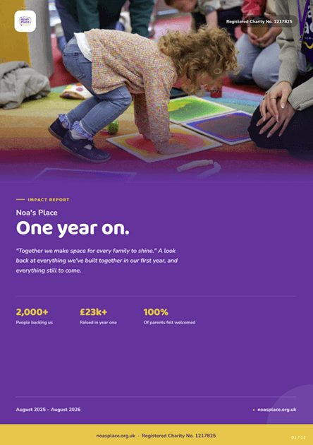 Cover of Noa's Place One Year On impact report