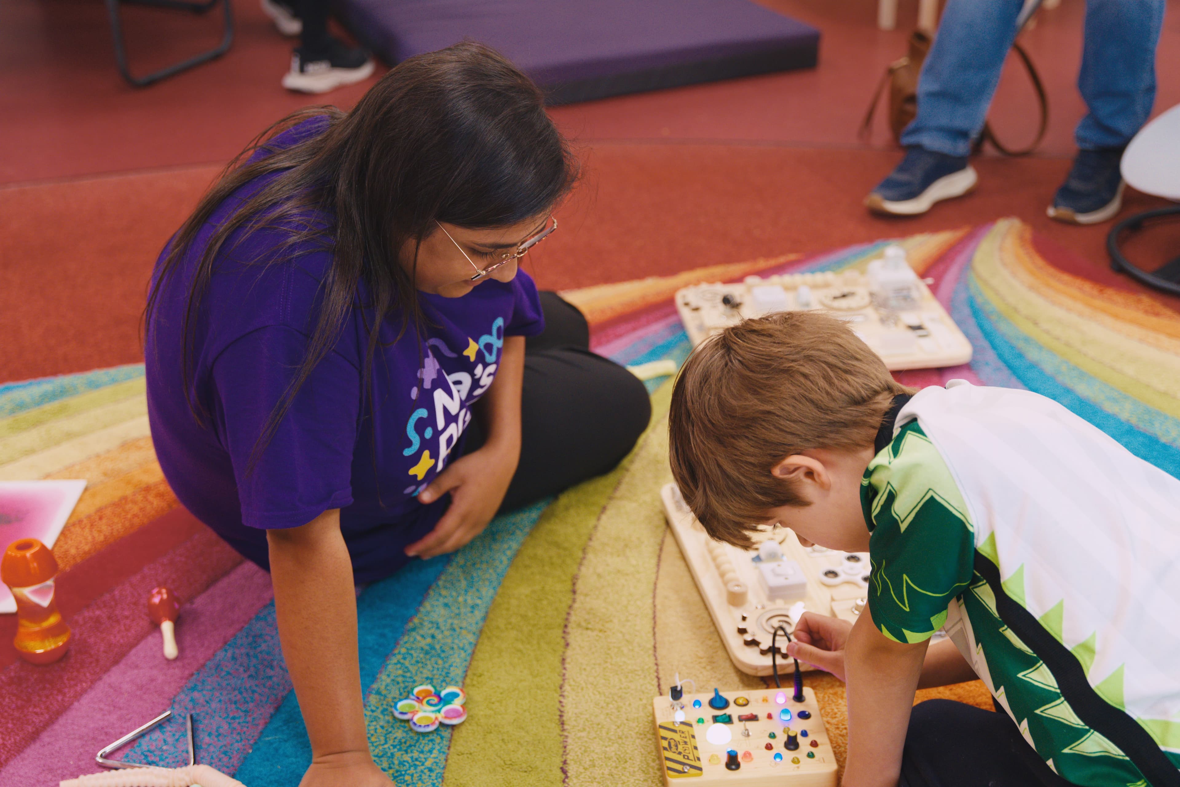 Families and children at a Noa's Place session